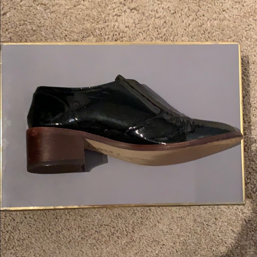 Louise et Cie black patent loafers